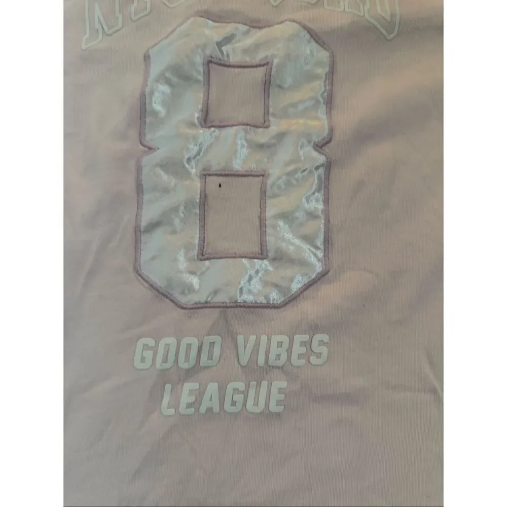 Zara Girls NYC Squad Good Vibes League Short Sleeve T-Shirt Pink Size 12-14